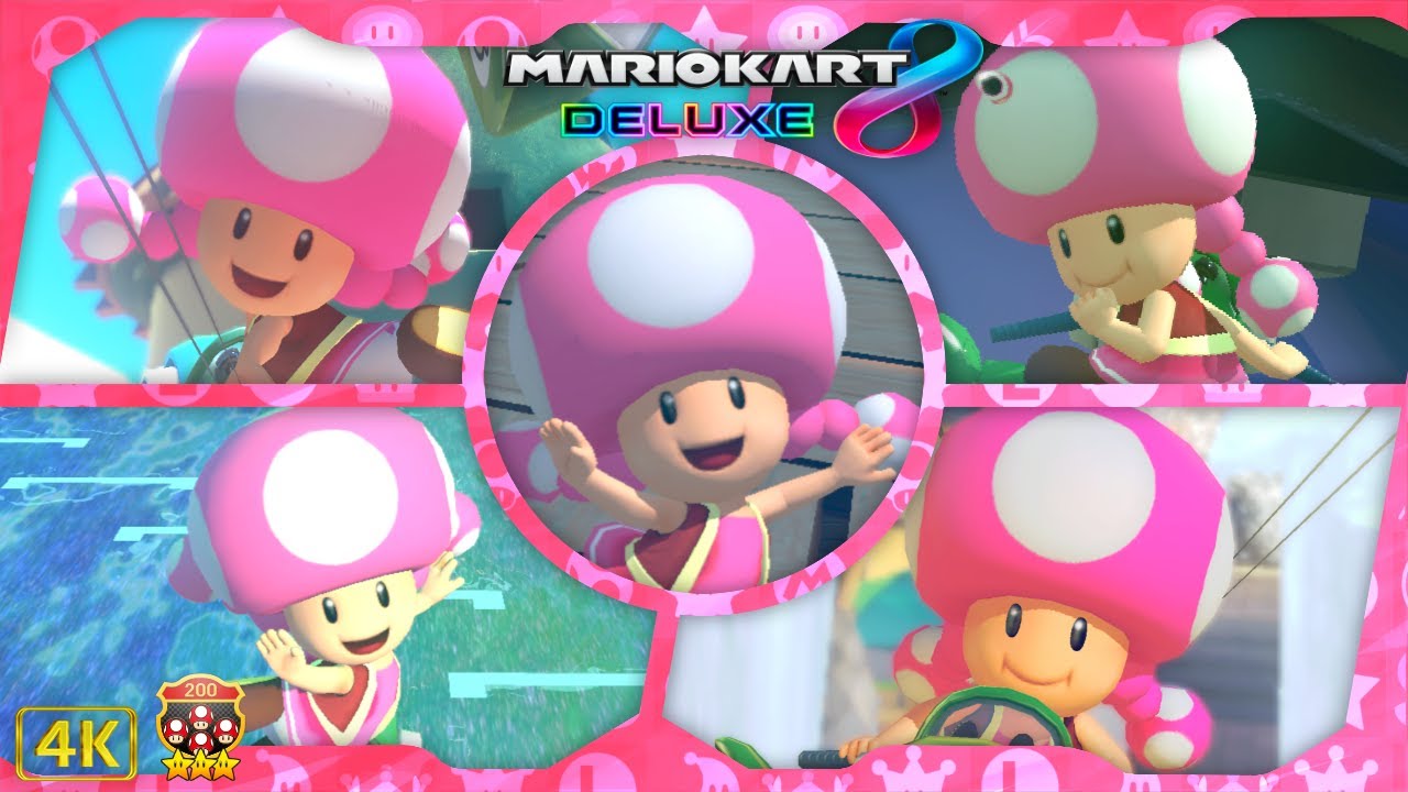 Mario Kart 8 Deluxe DLC ⁴ᴷ Full Booster Pass Course (200cc, All 12 DLC Cups) Toadette gameplay