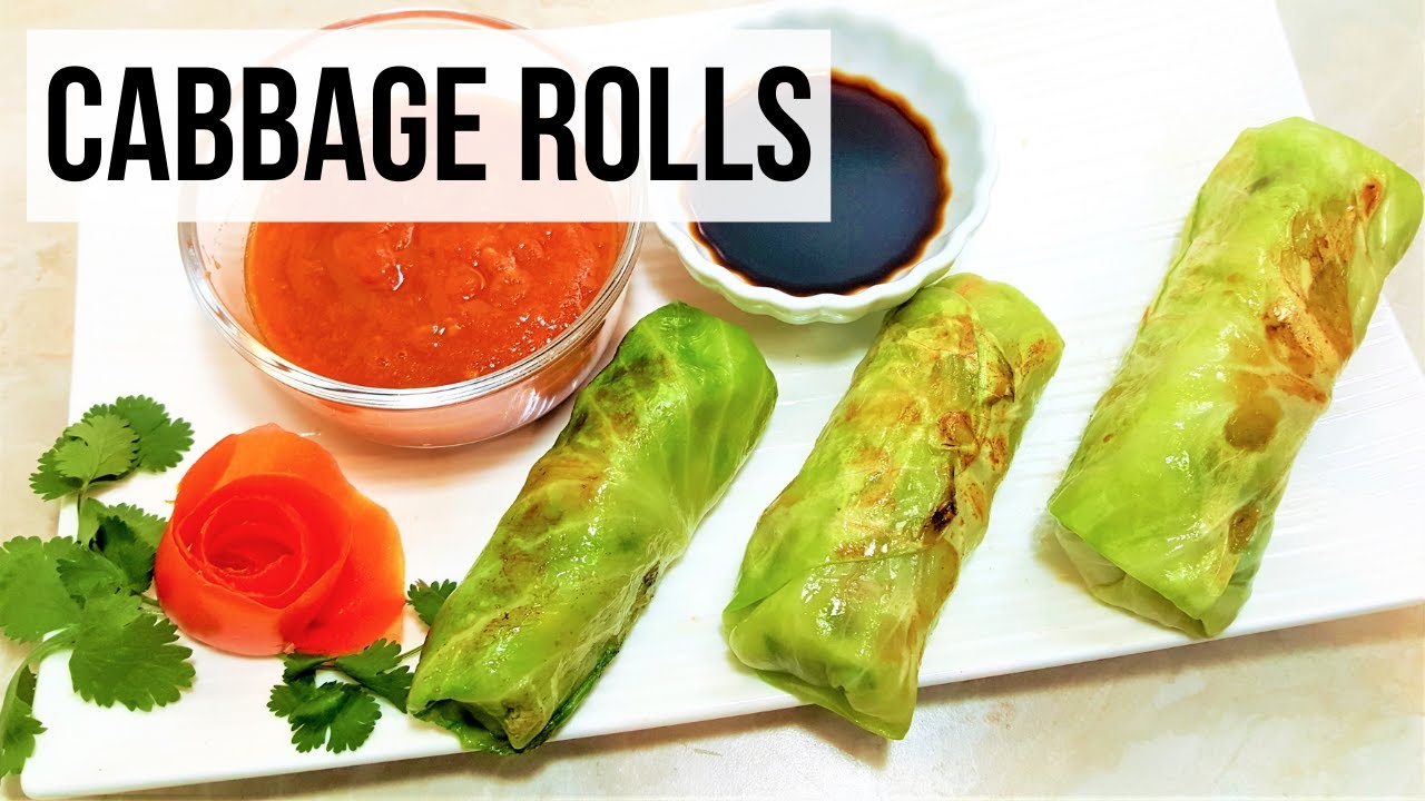 Healthy & Delicious Vegan Cabbage Spring Rolls! Easy to make step by step recipe.