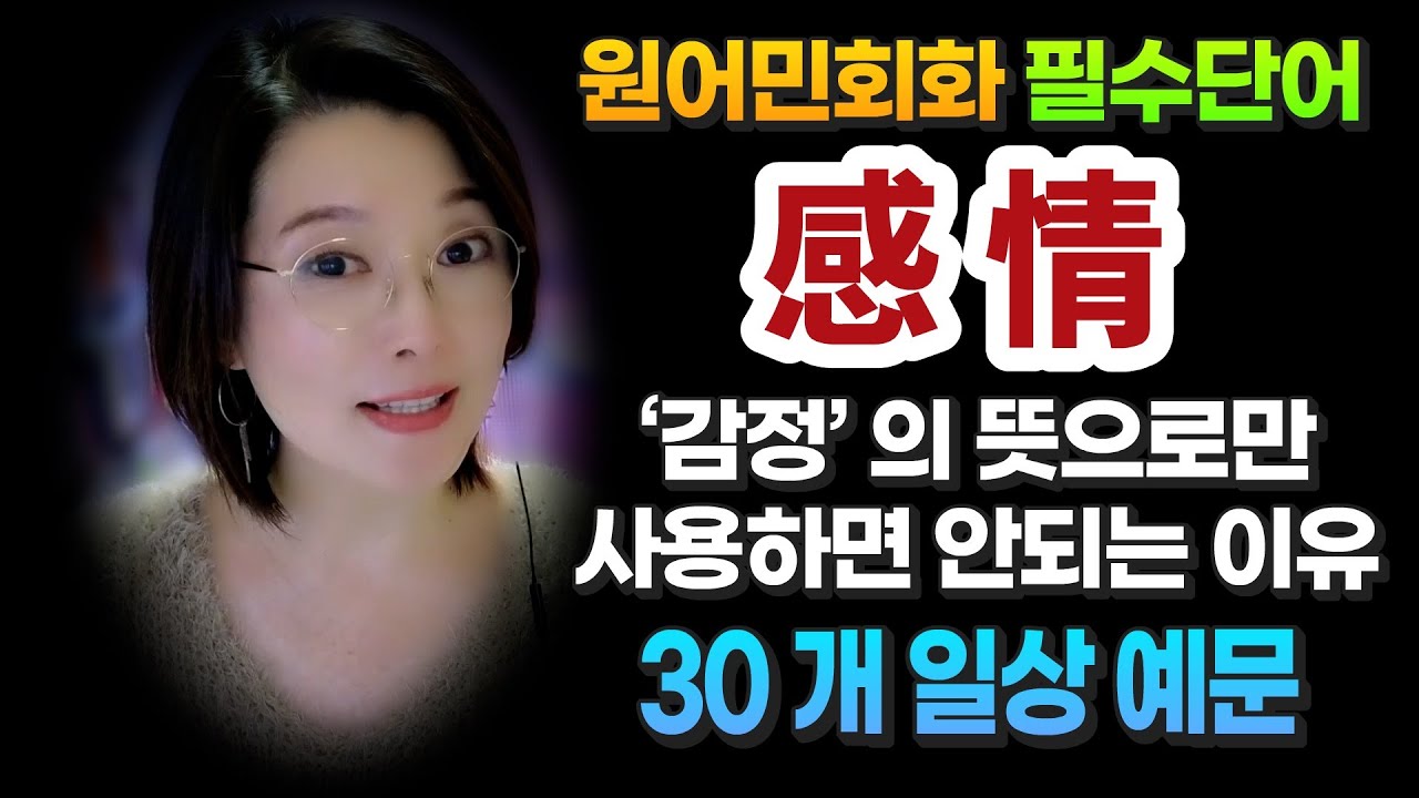 원어민회화 필수단어 感情을 중국인들은 감정의 뜻으로만 쓰지 않습니다ㅣ원어민 홍매쌤