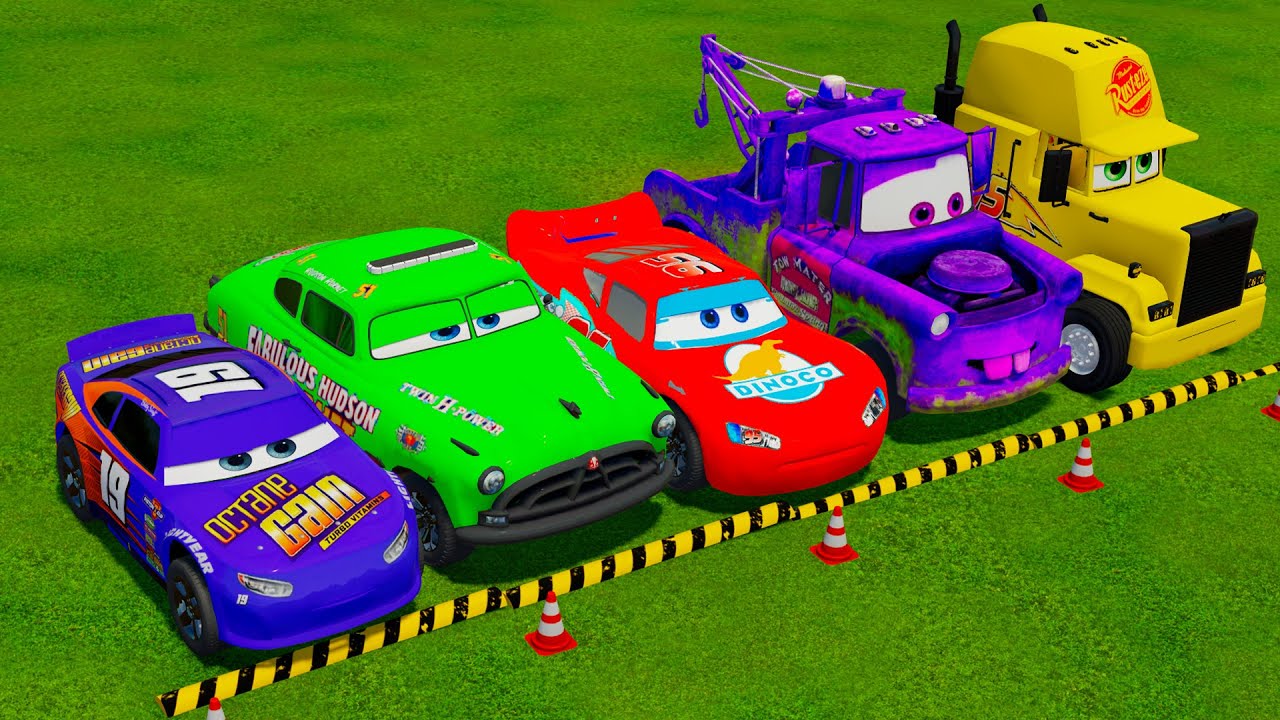 FORD, MCQUEEN, DACIA POLICE CARS & MERCEDES FIRE TRUCK VEHICLES TRANSPORTING ! FS22