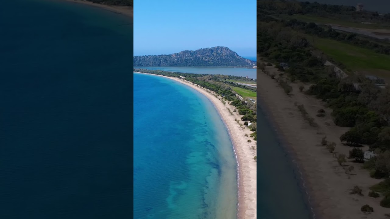 This Amazing Beach is in Greece - Divari Beach Gialova , Messinia, Greece #beach #drone #travel