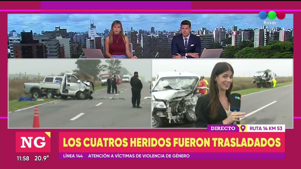 Choque y muerte en la ruta 14- TELEFE ROSARIO