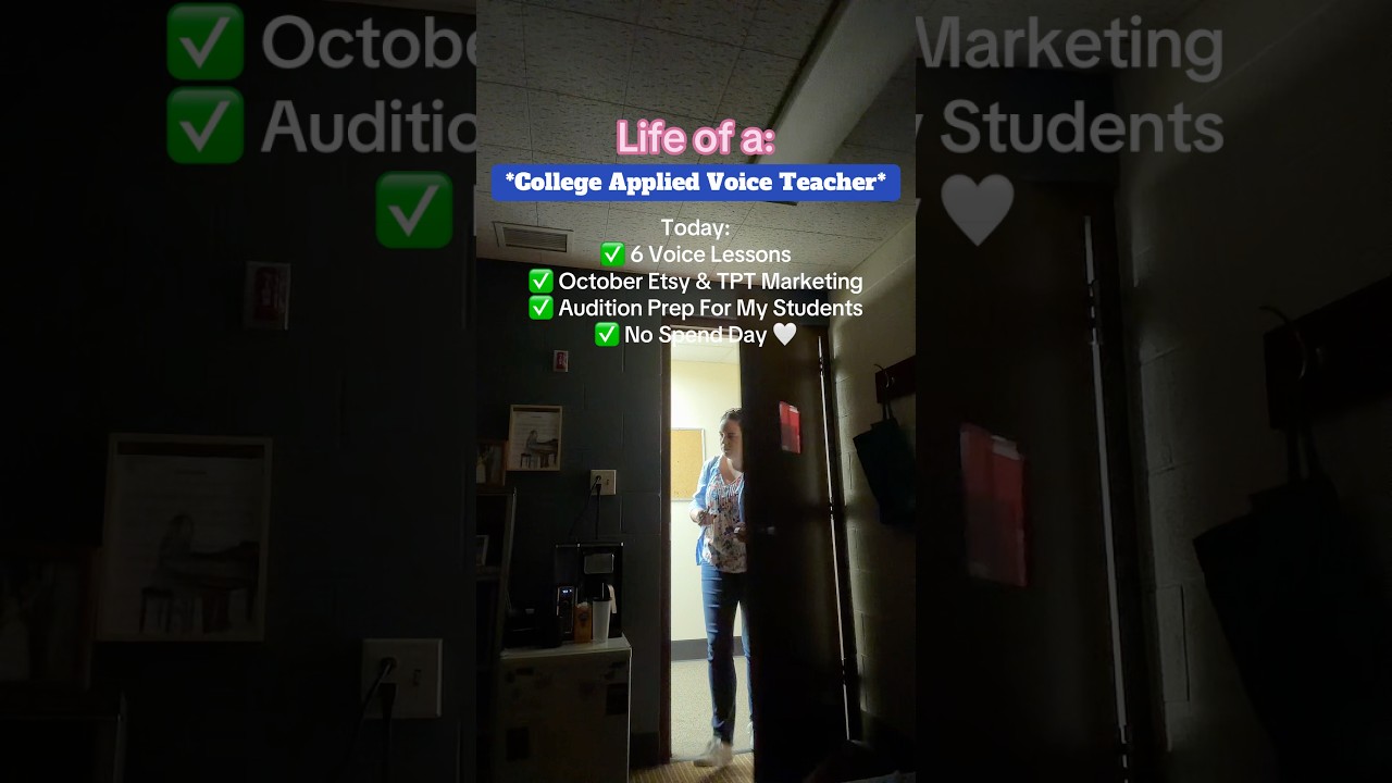 🍎 Life Of A College Applied Voice Teacher - Morning Office Set Up
