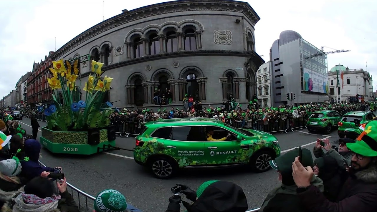 360 4k St Patrick's Day Parade Dublin Ireland 2018