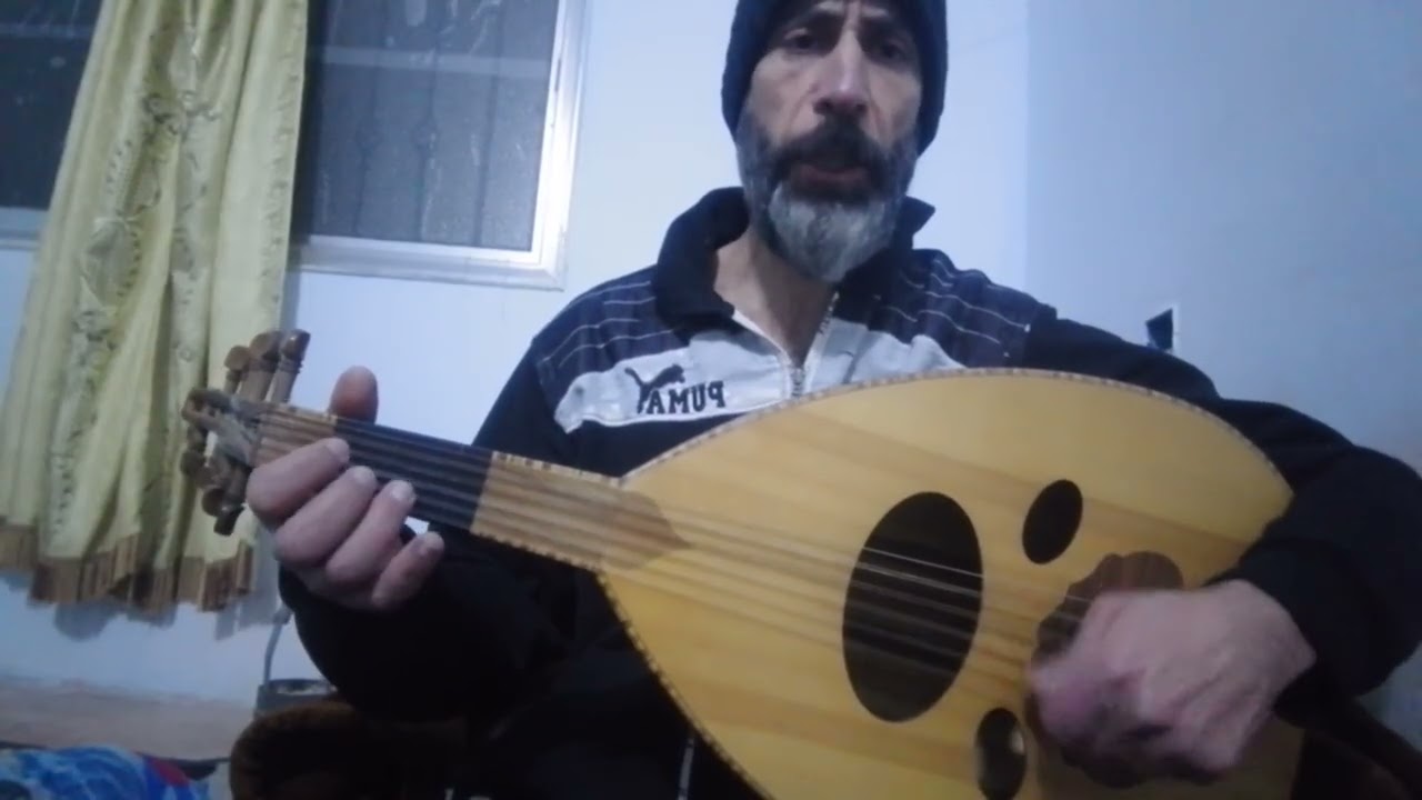 مجروح قلبي وعيني تنزف دم .. تعليم عزف عود بلفظ النوتة 