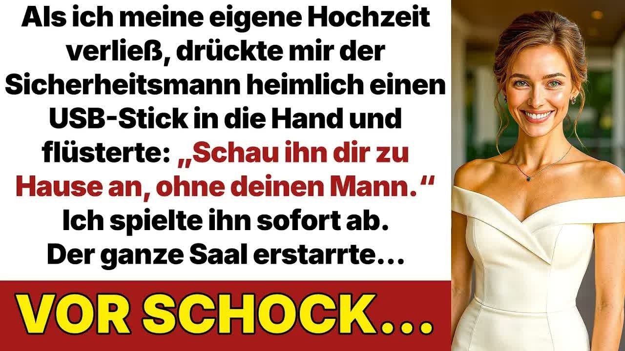 Am Hochzeitstag gab mir der Wachmann einen USB Stick： „Schau es zu Hause an, nicht mit deinem