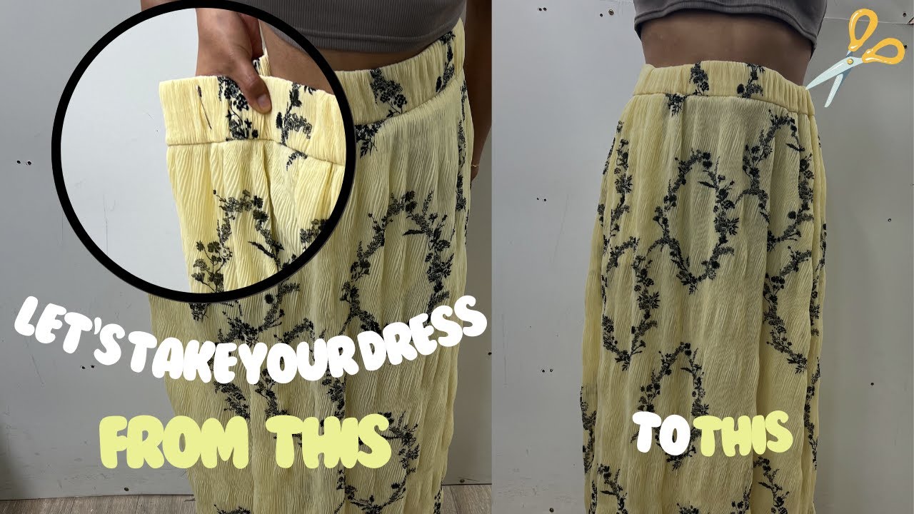 "Easy DIY: How to Take in the Elastic Waistband of a Skirt | Step-by-Step Tutorial"