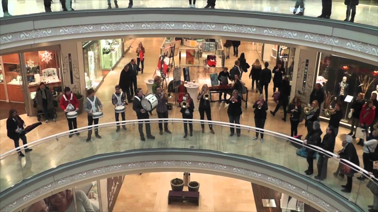 Flashmob Schlosshöfe Oldenburg 22.02.2014 Blue Lions Rastede
