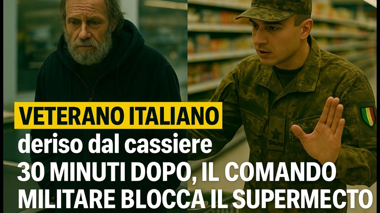 Veterano Italiano deriso dal cassiere — 30 minuti dopo, il comando militare blocca il supermercato