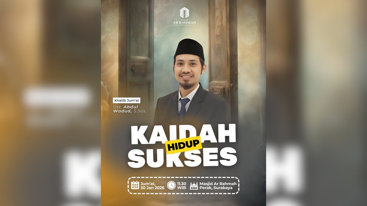 LIVE - KHUTBAH JUM'AT || Ust. Abdul Wadud, S.Sos