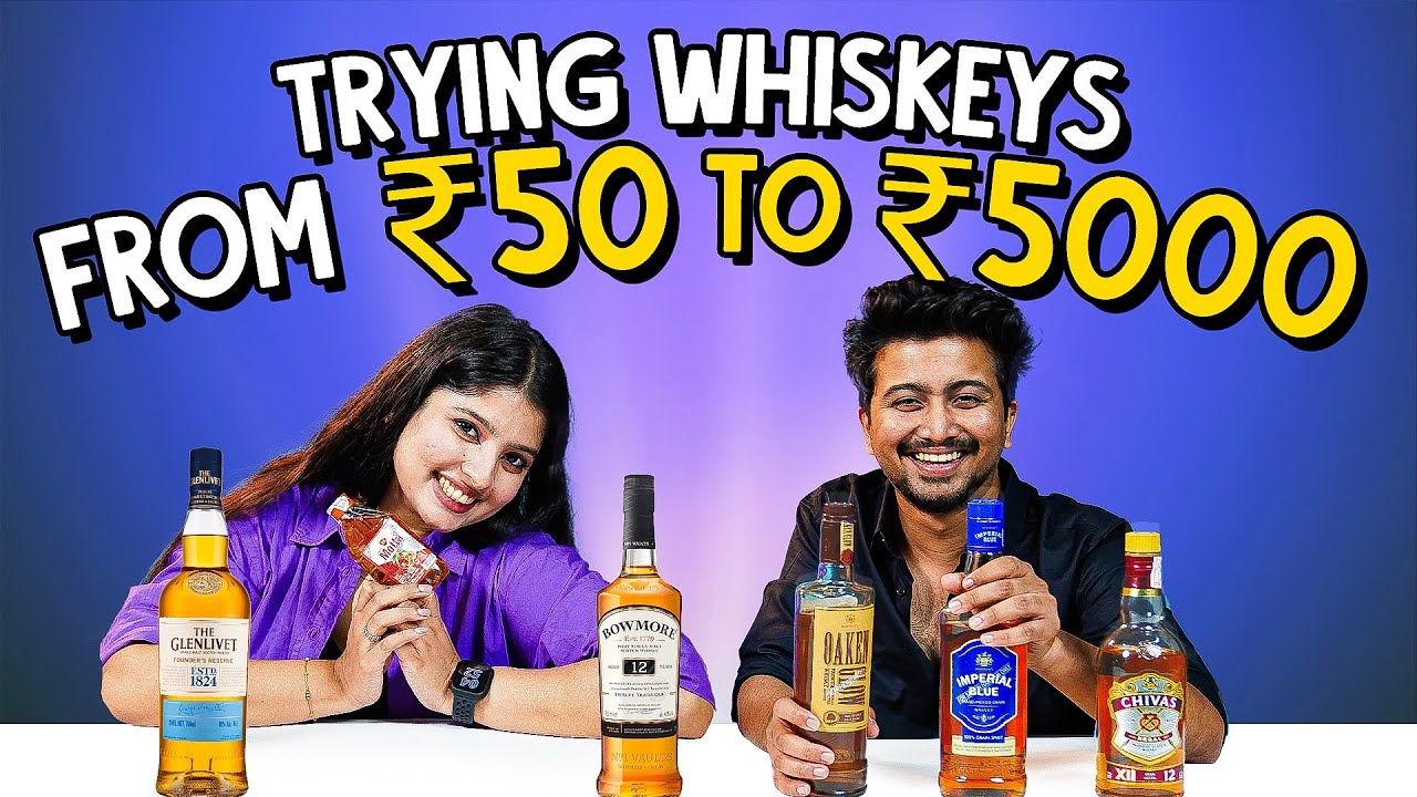Trying Whiskeys From ₹&lrm;50 to ₹&lrm;5000 | Ok Tested