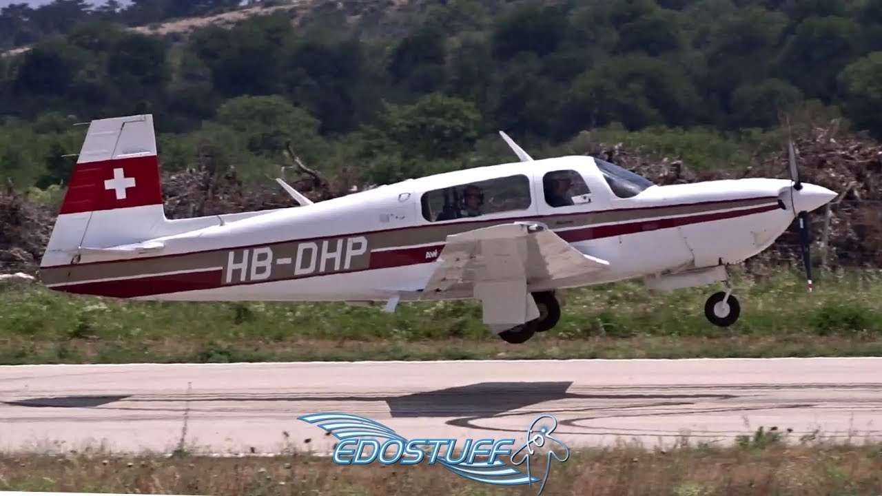 Mooney M20M HB-DHP - Landing at Brač Airport LDSB/BWK