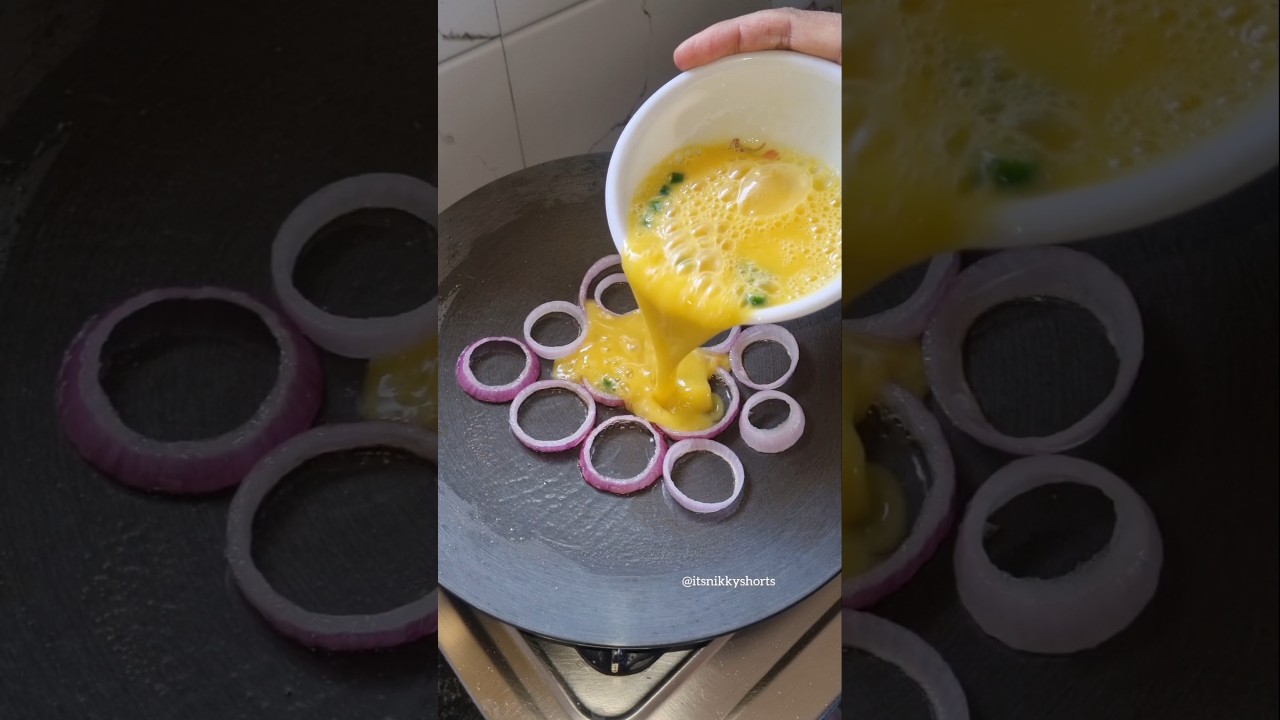 onion rings omelette wrap 
