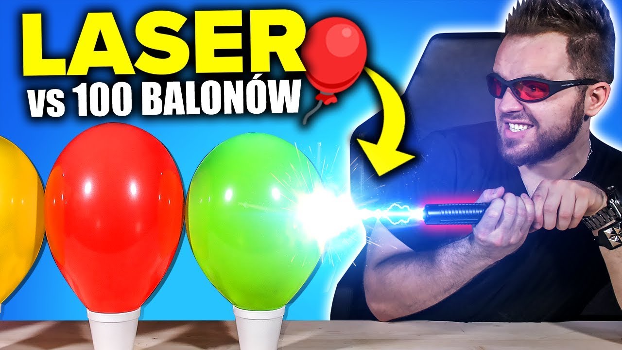 NAJMOCNIEJSZY LASER NA ŚWIECIE vs 100 BALON&Oacute;W!