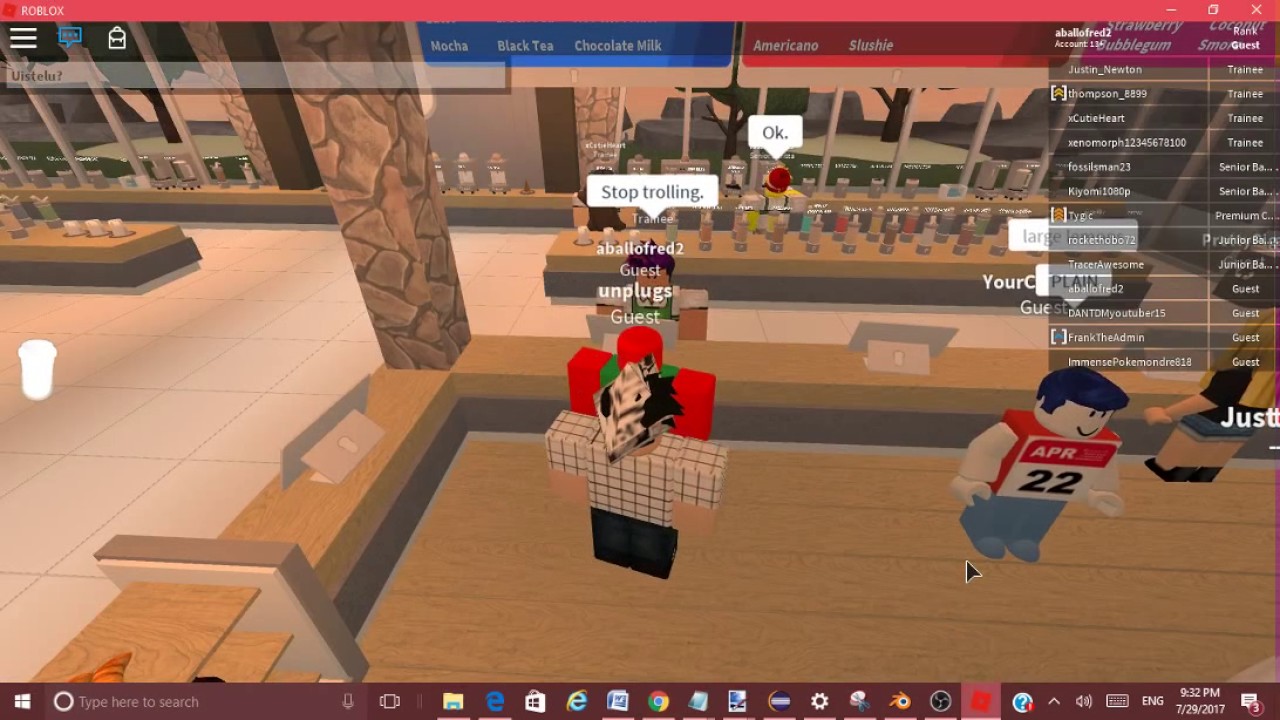 Test 1 - Speaking Finnish In ROBLOX Cafes