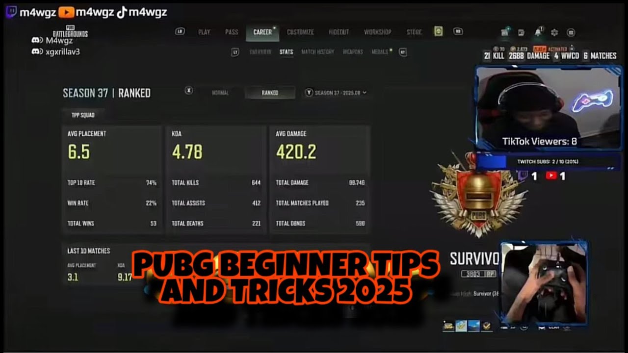 Советы и рекомендации для начинающих по PUBG 2025 | Survivor | PUBG XBOX | PUBG PS5