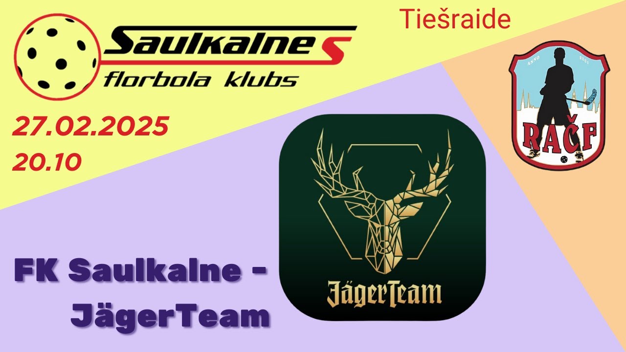 Florbols RAČF. Saulkalne / Salaspils - JagerTeam.  Rīgā, 27.02.2025.