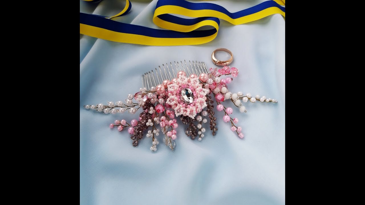 Wedding Hair Comb. Wedding Hair Jewelry. Весільний гребінь з намистин 🇺🇦❤️🇺🇦