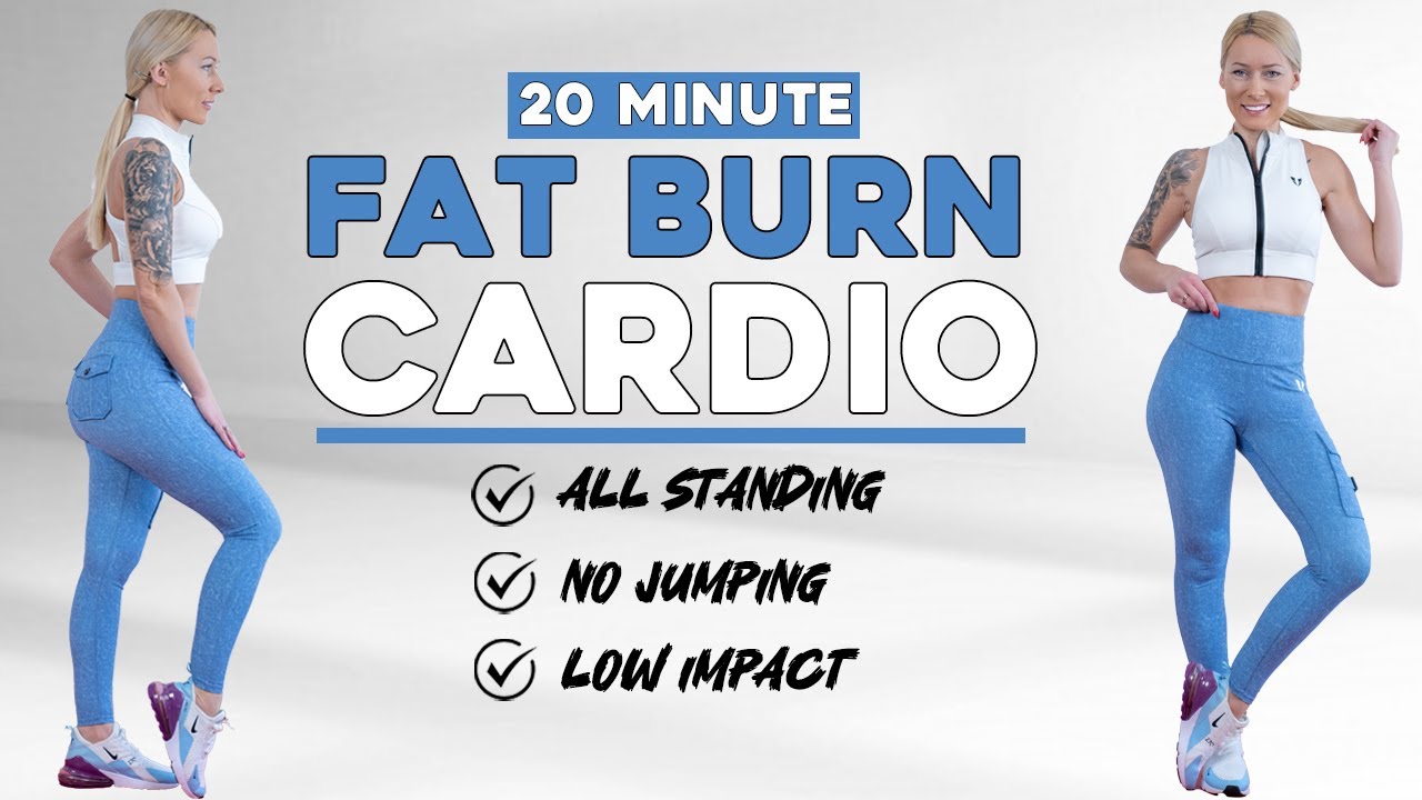 20 MIN FAT BURNING CARDIO WORKOUT - Low Impact, Knee Friendly, No Jumping No Equipment No Repeat