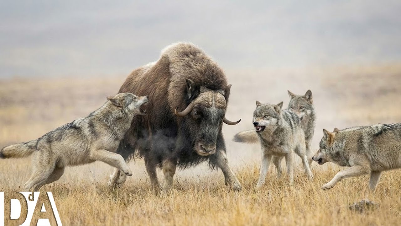 Supervivencia en Alaska | Lobos vs Bueyes Almizcleros: La Batalla Final #vidasalvaje  | DocuAnimales