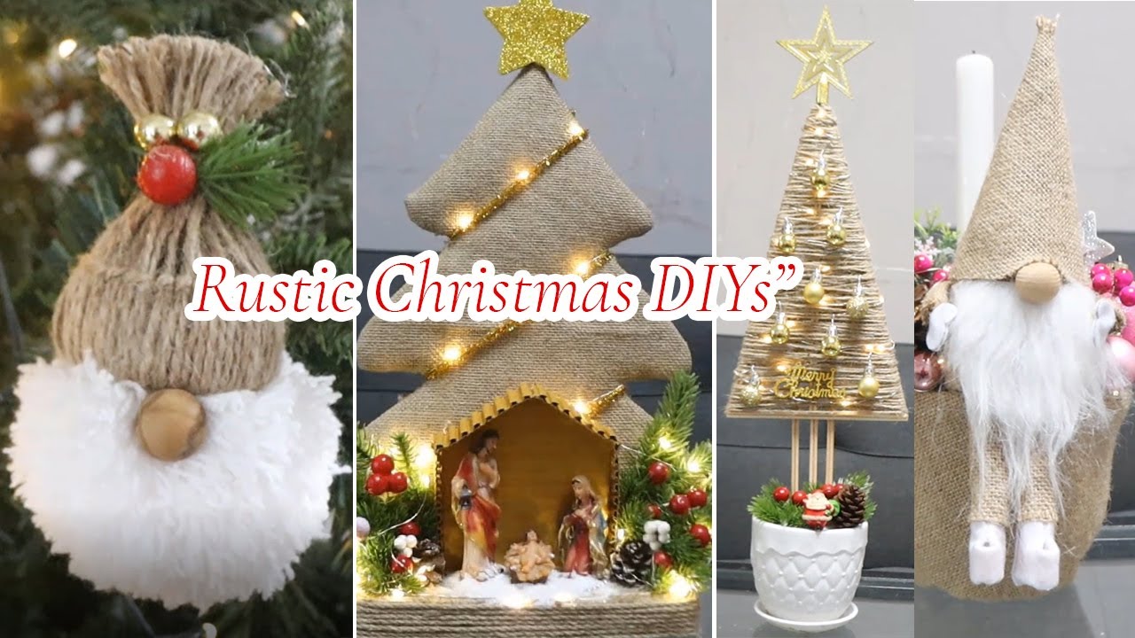 🎄 10 Cozy Rustic DIY Christmas Decoration ideas