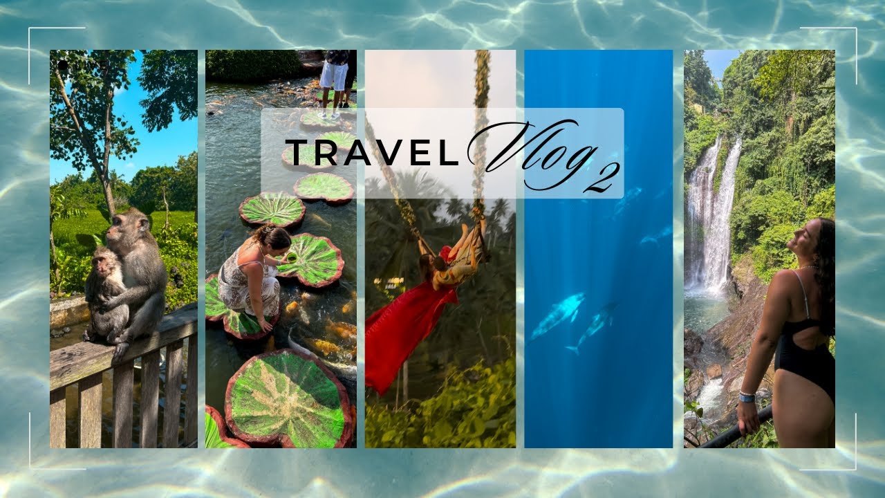 BALI VLOG 2 - UBUD, MONKEY FOREST, DOLPHINS AND WATERFALLS