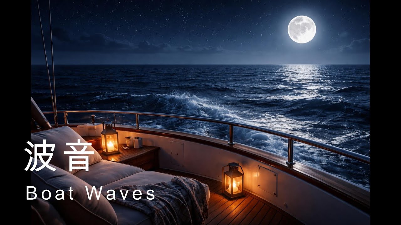 【睡眠用BGM】船の上の波音 8時間｜Ocean Waves on Boat 8 Hours【Sleep Sounds】