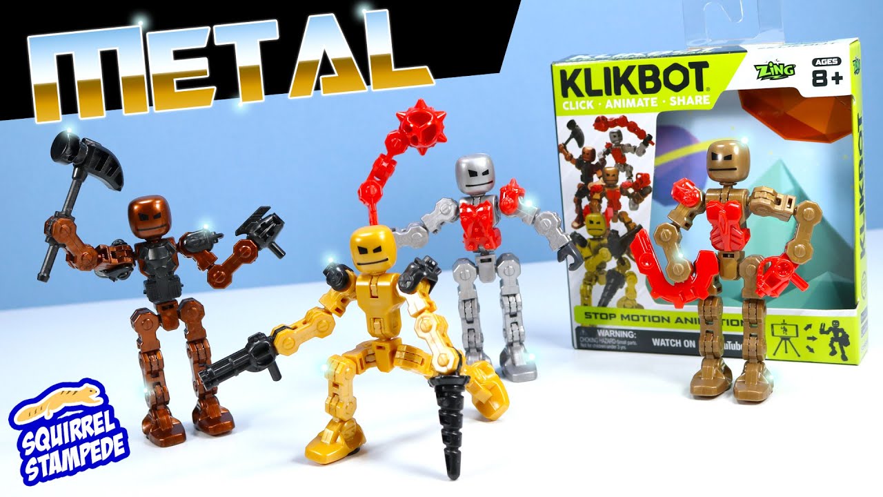 KlikBot Series 2 Metal Bots Zing Action Figure Review Stikbot