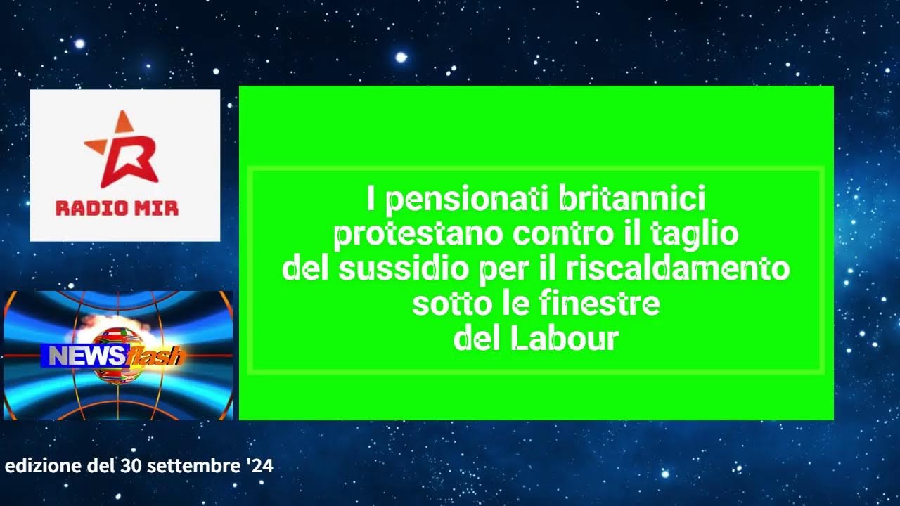 Gr Pensionati mondo 30.09.24: Inps/Cgil; Giornata internazionale anziani; Proteste pensionati Uk