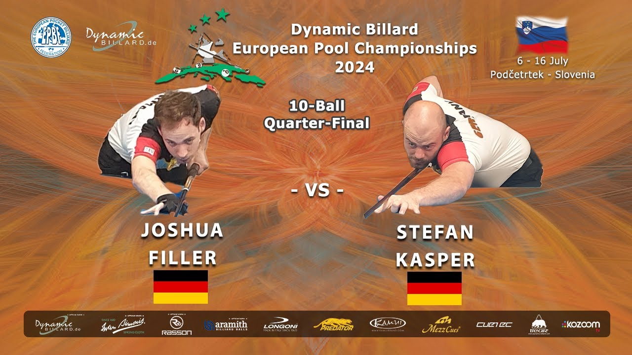 Quarter-final 10-Ball: Dynamic Billard European Championships 2024 Men, Women, Wheelchair & U23's.