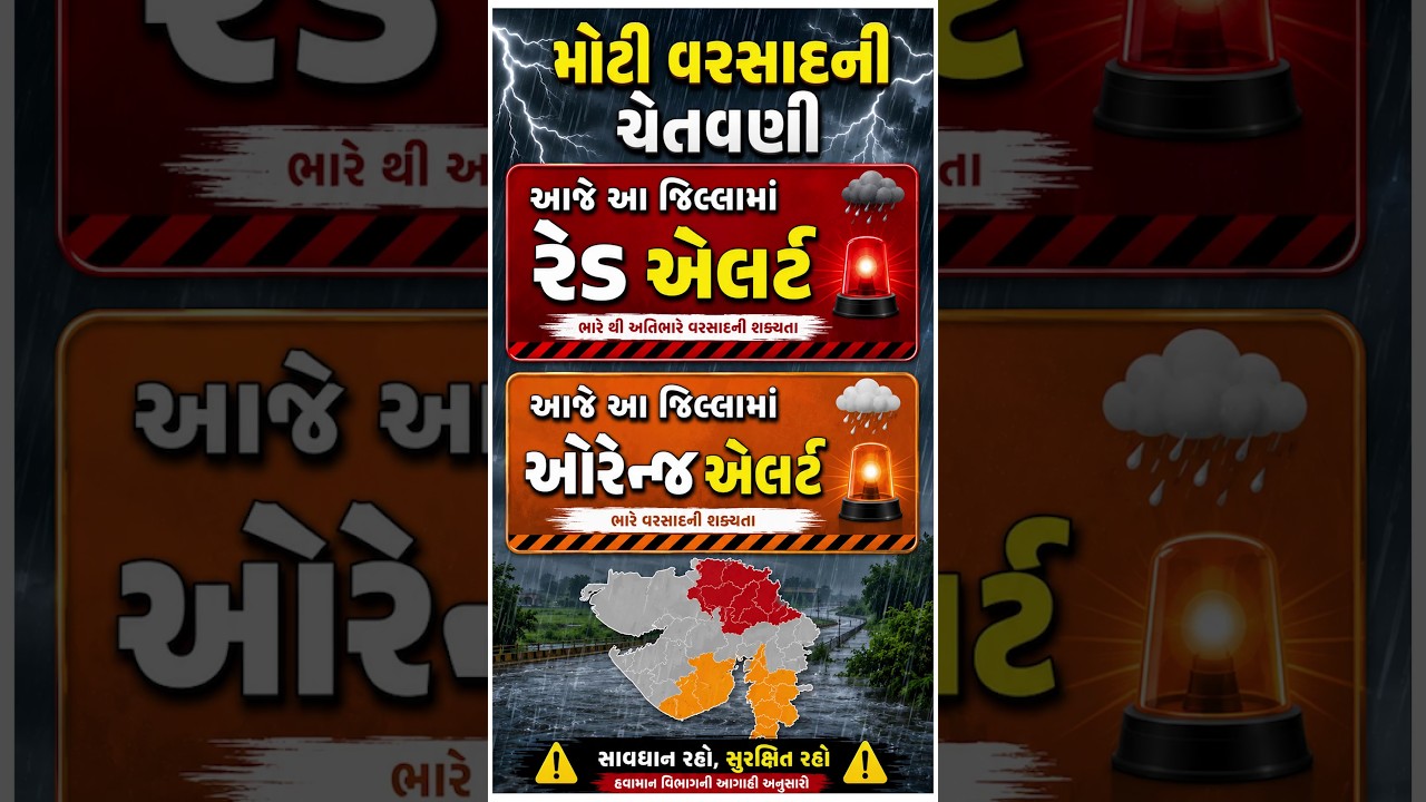 Gujarat Rain Red Alert | ગુજરાતમાં વરસાદનું રેડ એલર્ટ | Gujarat Monsoon | ABP Asmita
