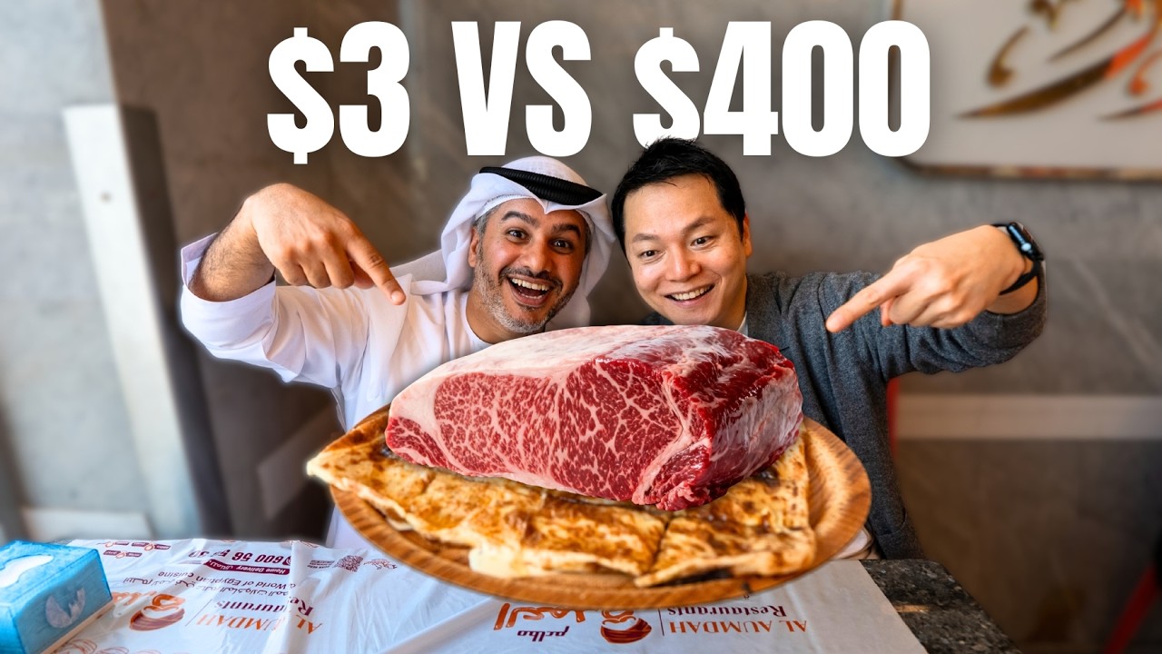 I Ate $400 Japanese A5 Wagyu vs $3 Street Falafel in Dubai With Celebrity Chef Moon