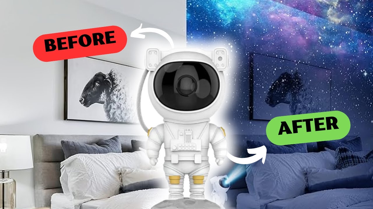 Does This VIRAL Galaxy Projector Really Work? 🚀 (Astronaut Night Light Review)