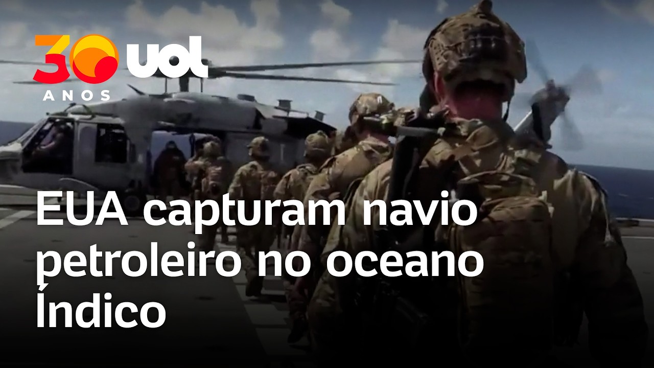 EUA captura no Oceano Índico navio petroleiro que escapou de bloqueio no Caribe; veja vídeo