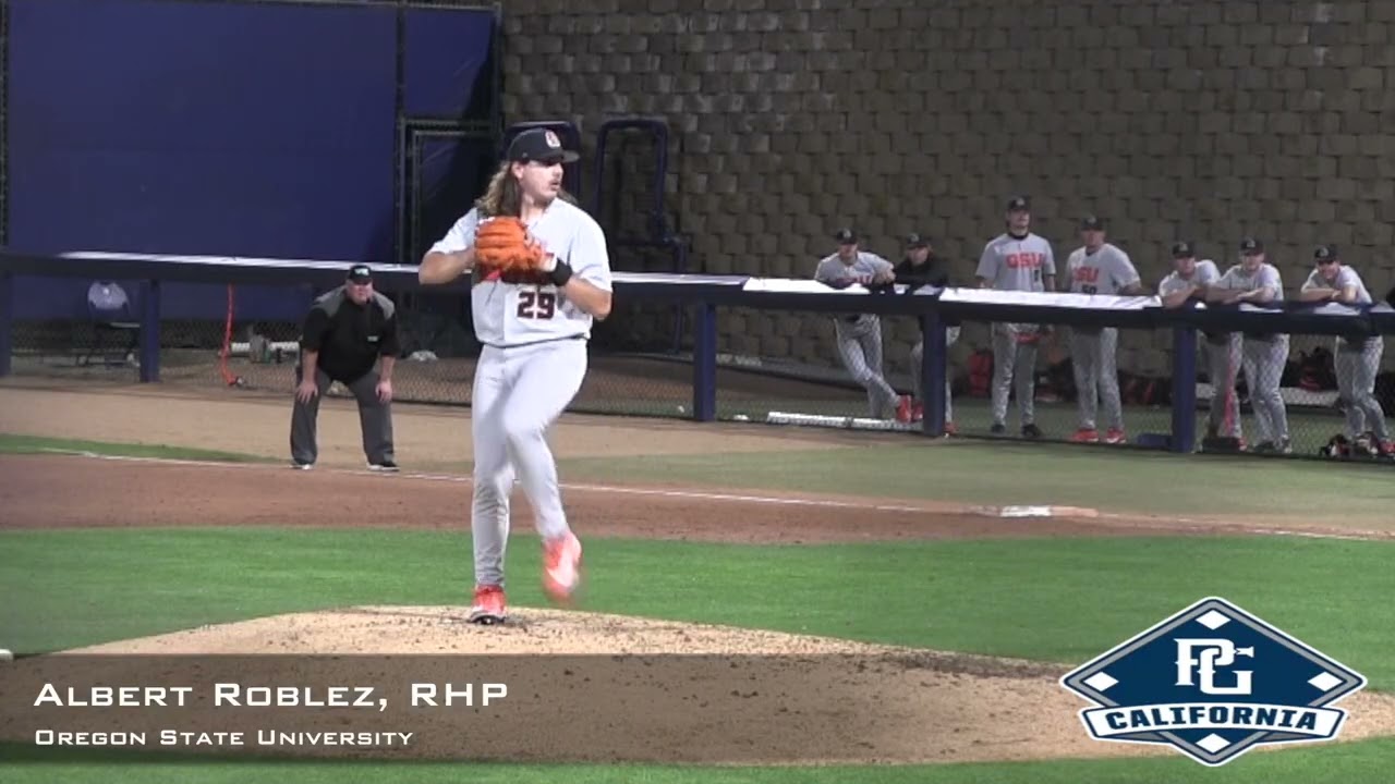 Albert Roblez Prospect Video, RHP, Oregon State University, Open Side Mechanics