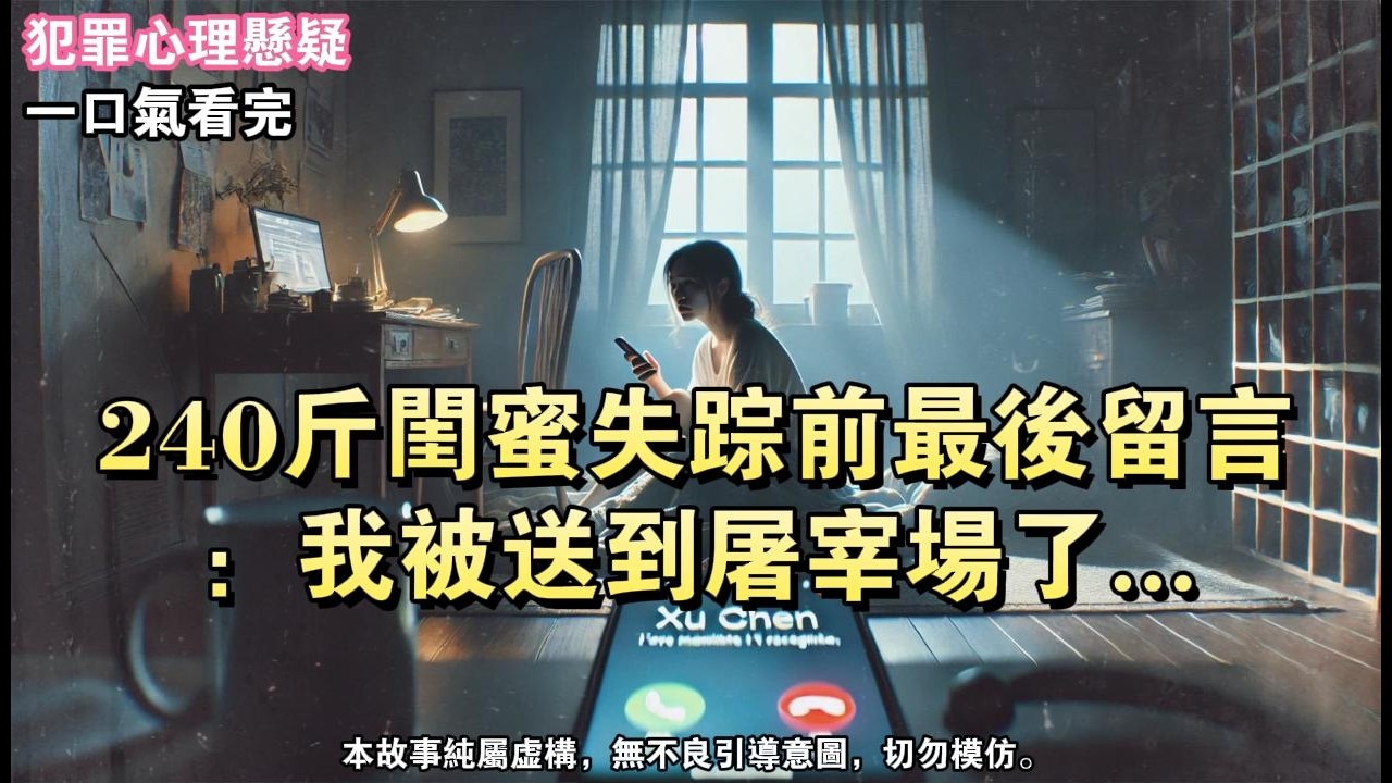 【完结】闺蜜结婚两年，体重增至 240 斤。她每天在朋友圈晒高热量食物。我劝她减肥，却遭她拉黑。两个月后，她凌晨两点发来信息：救我！我被送到屠宰场了！《绝命屠宰场》
