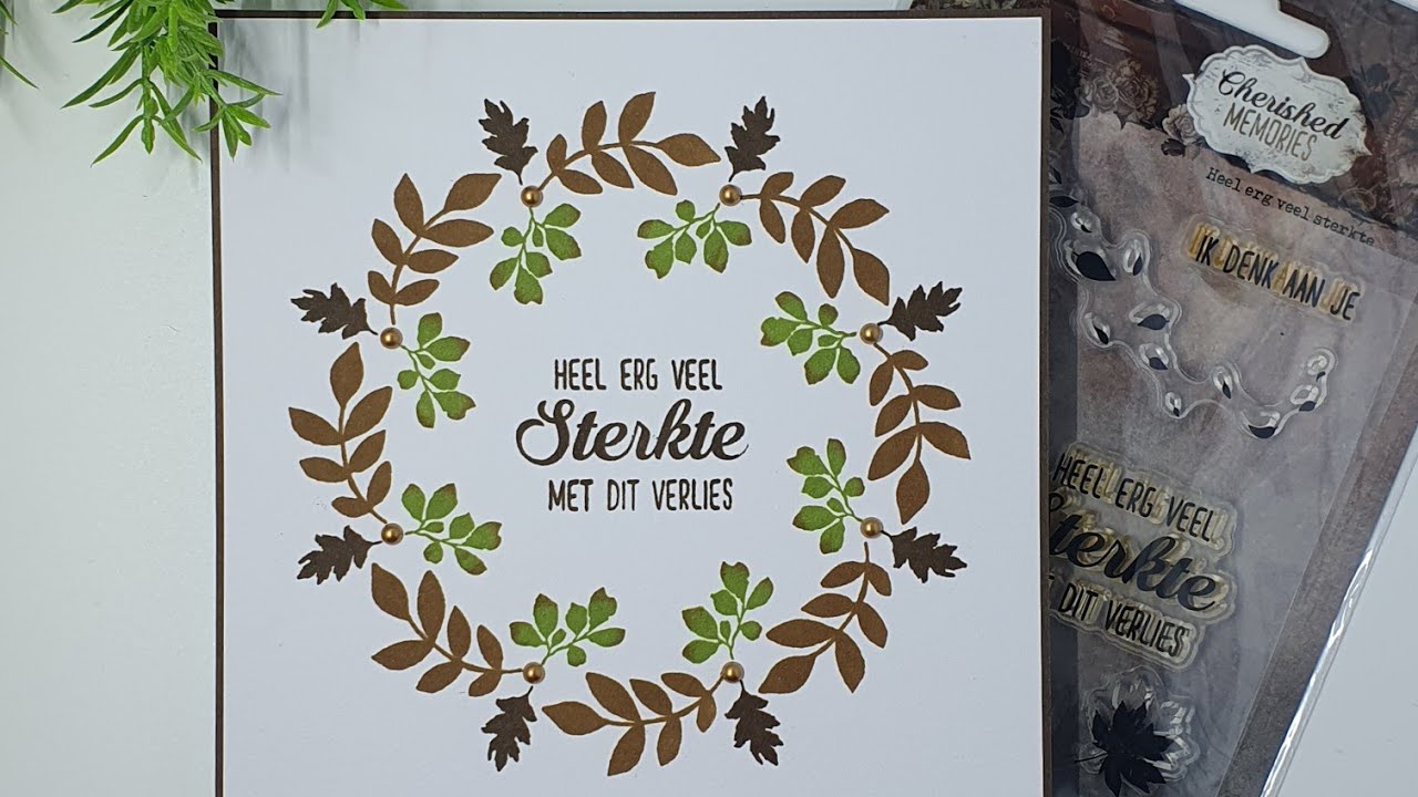 Condoleance stempel kaart met SL-CM-STAMP768 van Studiolight en de sizzix stamp and stencil tool