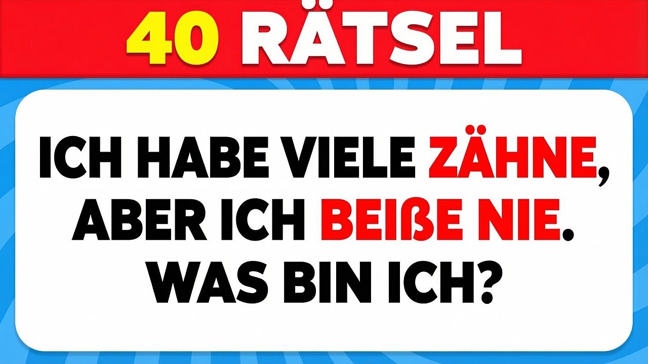 Nur ein Genie kann diese R&auml;tsel l&ouml;sen 🤩🔥 40 knifflige R&auml;tsel, die dein Gehirn fordern