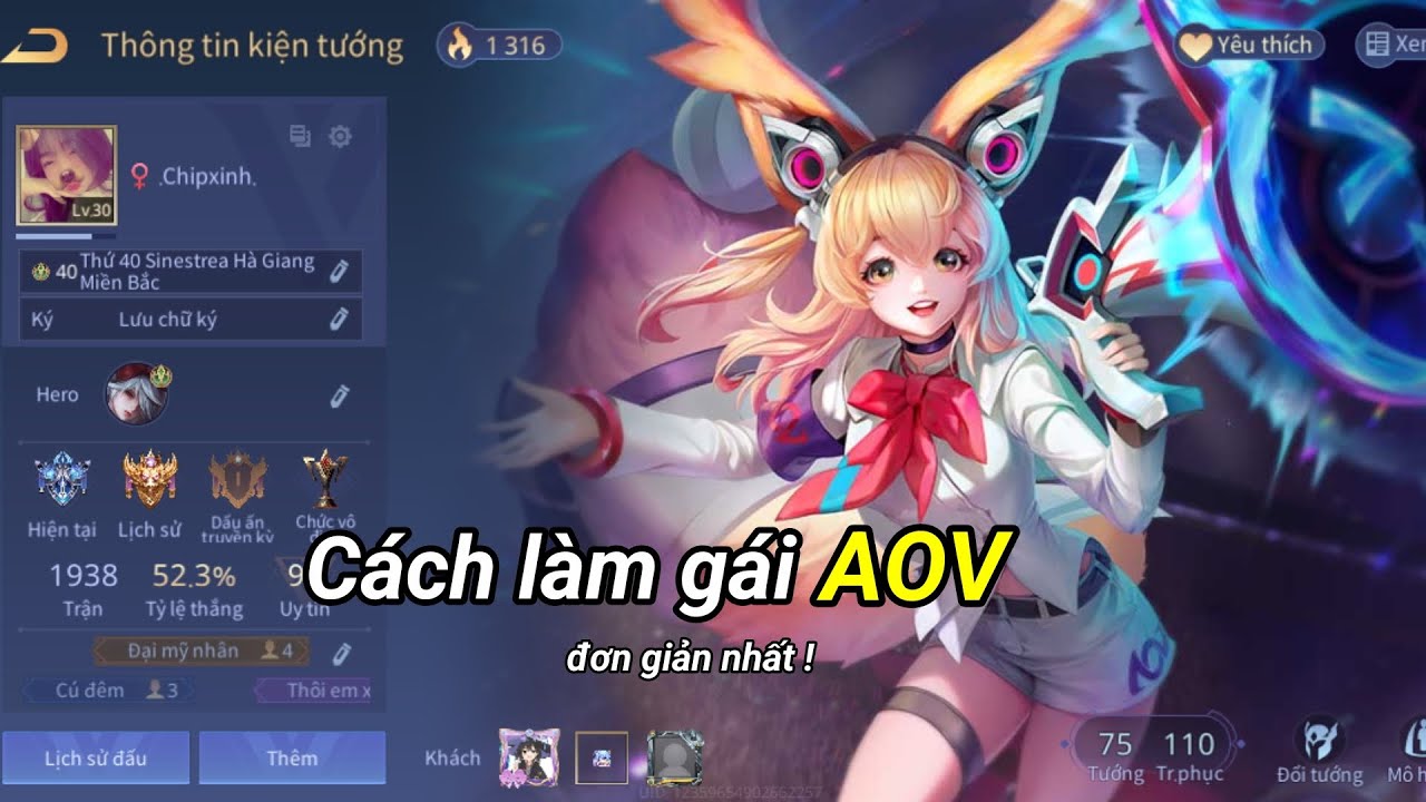 Các bước để có thể trở thành gái AOV-LIÊN QUÂN MOBILE