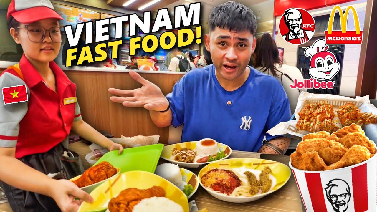 VIETNAM Fast Food Tour! Jollibee vs. McDonald's vs. KFC 🇻🇳 Who's the Winner?