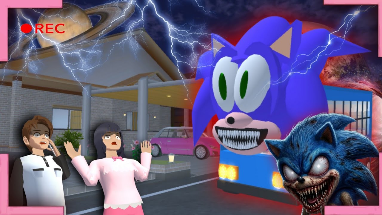 Yuta Mio Panicked After CCTV Recorded an Scary Bus Sonic !! SAKURA SCHOOL SIMULATOR😱😱