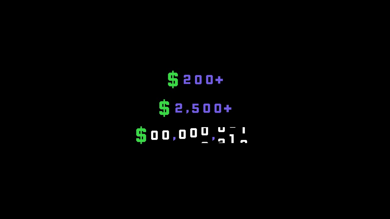 Number counting lottie animation