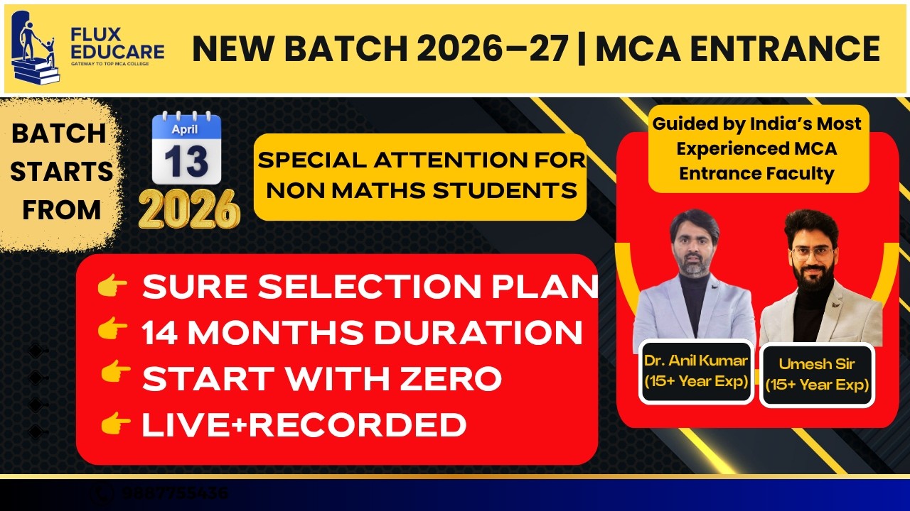 NIMCET 2027 Batch Announcement  | 13 April 2026  | Live + Offline | Start from Zero