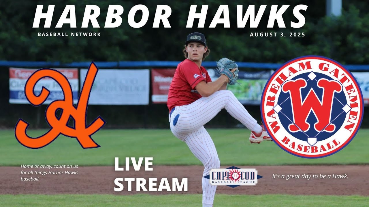LIVE CAPE COD LEAGUE BASEBALL: Hyannis Harbor Hawks vs. Wareham Gatemen