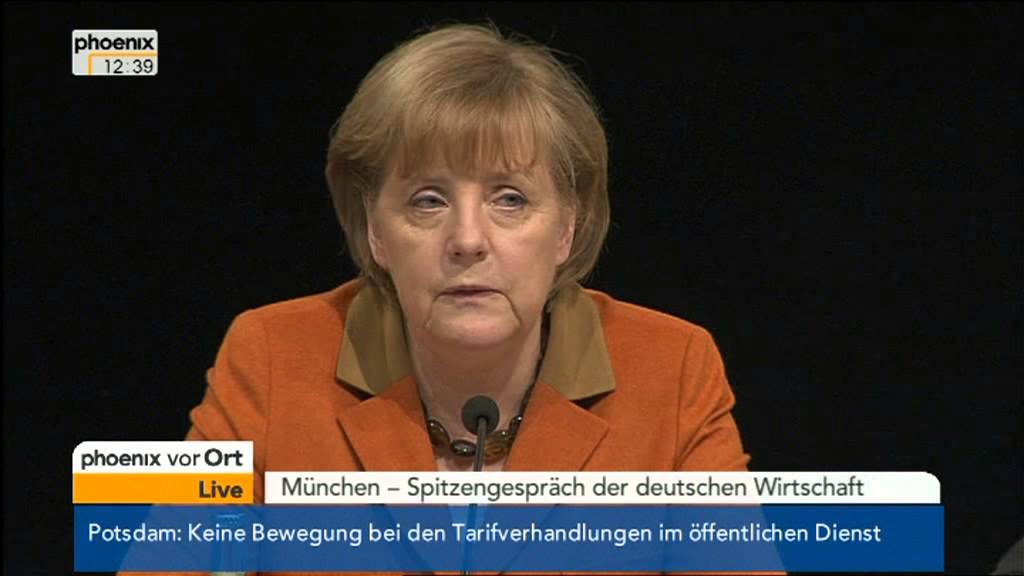 Angela Merkel beim Spitzengespräch der deutschen Wirtschaft - VOR ORT vom 08.03.2013