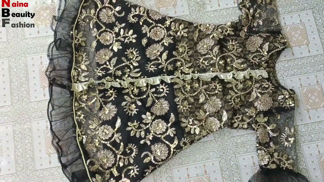 How can you make party wear baby frock with spare pieces | baby frock cutting and stitching |Naina