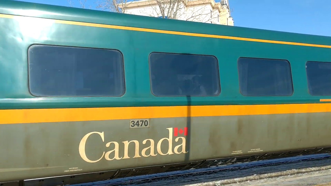 WINTER TRAINS 2 For 1 Via Rail  New Budd Paint Scheme Plus CP Train at Dorval