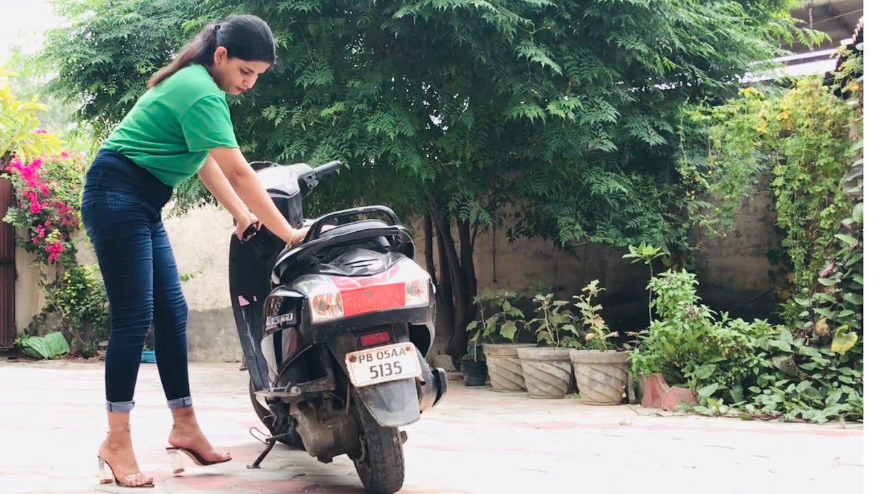 Scooty not starting with kick and self | scooter cranking | moped babes