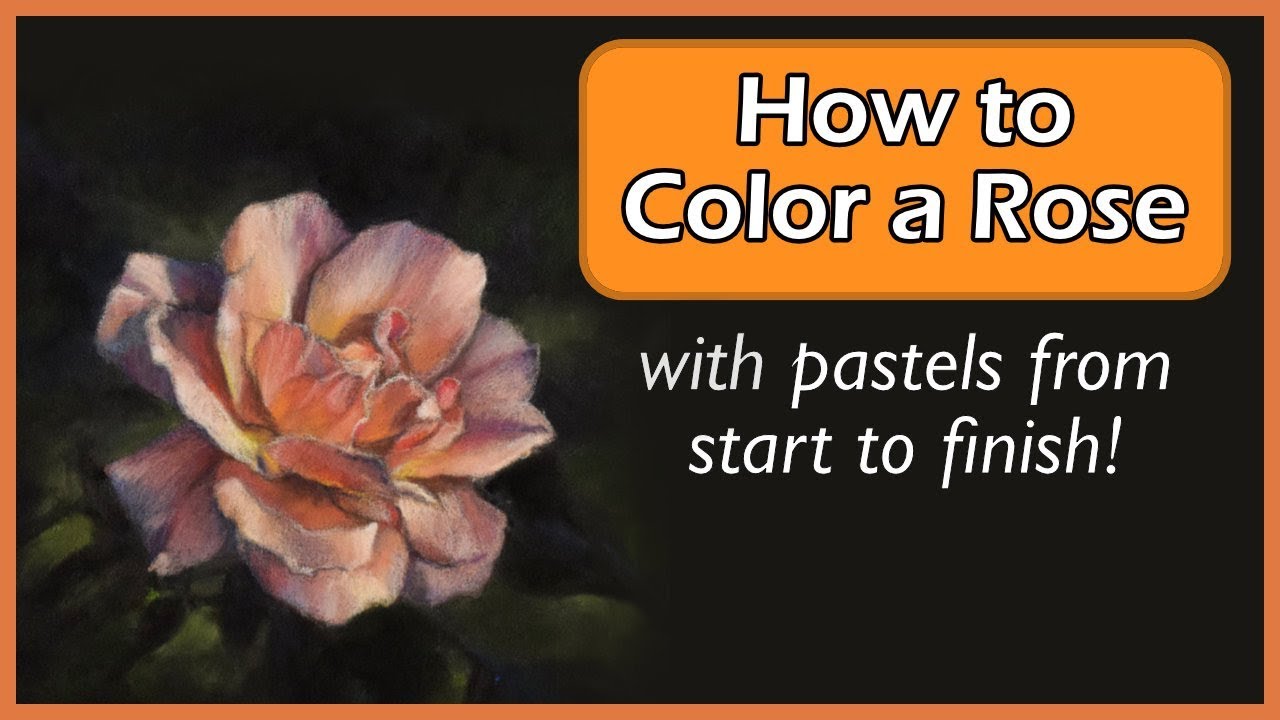 How to Color a Rose | pastel drawing tutorial