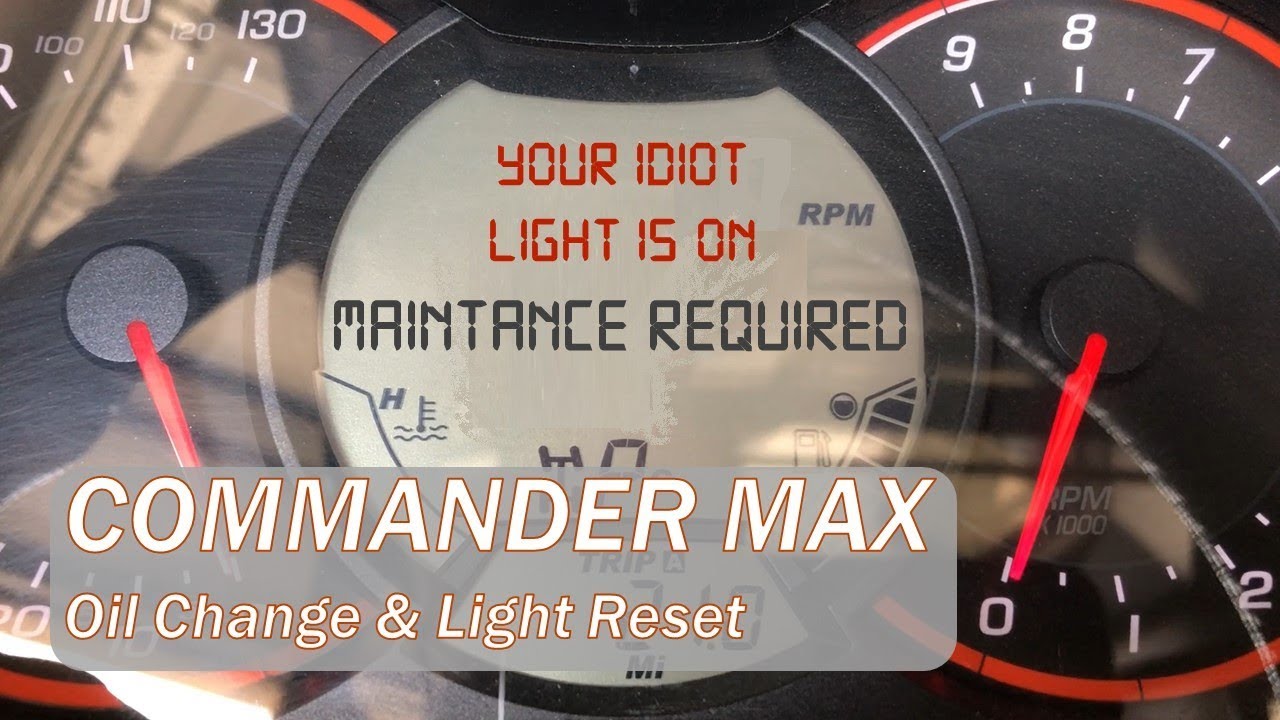 Oil Service & Resetting the light - 2017 Can Am Commander Max